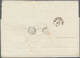 00769 Italien - Altitalienische Staaten: Neapel: 1861: 1 Grano Dark Grey, Strip Of Five, On Letter To Sale - Napels