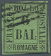 00796 Italien - Altitalienische Staaten: Romagna: 1859, 6 Baj. Black On Green Yellow, Used, Short Margins. - Romagna