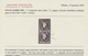 00797 Italien - Altitalienische Staaten: Sardinien: 1851: 5 Cents Black, Vertical Pair, Cancelled By Part - Sardaigne