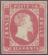 00804 Italien - Altitalienische Staaten: Sardinien: 1851: 40 Cents Rose, Mint With Original Gum, Well Marg - Sardegna