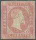 00806 Italien - Altitalienische Staaten: Sardinien: 1851: 40 Cents Pink, MNH, Three Sides Short; With Cert - Sardinien