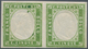 00827 Italien - Altitalienische Staaten: Sardinien: 1855, 5 Cents, Horizontal Pair, Bright Yellow Green, M - Sardinia