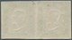 00827 Italien - Altitalienische Staaten: Sardinien: 1855, 5 Cents, Horizontal Pair, Bright Yellow Green, M - Sardinien