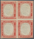 00851 Italien - Altitalienische Staaten: Sardinien: 1855, 40 Cents Ruby Red, Print Of 1855, Block Of Four, - Sardinia