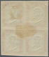 00851 Italien - Altitalienische Staaten: Sardinien: 1855, 40 Cents Ruby Red, Print Of 1855, Block Of Four, - Sardinien