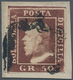 00872 Italien - Altitalienische Staaten: Sizilien: 1859, 50 Grana Brown, Used, On Small Cut-out, With Cert - Sizilien