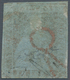 00877 Italien - Altitalienische Staaten: Toscana: 1851, 2 Soldi Scarlet On Light Blue Paper, Used; With Ra - Toskana