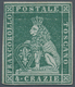 00886 Italien - Altitalienische Staaten: Toscana: 1851, 4 Crazie Green On Gray, Mint With Original Gum; Wi - Toscane
