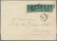 00889 Italien - Altitalienische Staaten: Toscana: 1851, 4 Crazie Green On Gray, Horizontal Strip Of Four O - Toscana