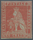 00895 Italien - Altitalienische Staaten: Toscana: 1852, 60 Crazie Dark Scarlet On Greyish Paper, Mint With - Tuscany