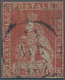 00897 Italien - Altitalienische Staaten: Toscana: 1852: 60 Crazie, Dark Scarlet On Gray Paper, Cancelled W - Tuscany