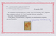 00905 Italien - Altitalienische Staaten: Toscana: 1857, 1 Soldi Ocher, Watermark Vertical Wavy Lines, Canc - Toscane