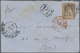 00913 Italien - Altitalienische Staaten: Toscana: 1859: 9 Crazie Lila Brown, Used On A Letter To Paris And - Toscana