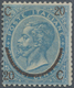 00946 Italien: 1865: 20 Cents On 15 Cents Blue, Second Type, Mint With Original Gum And In Good Condition; - Marcophilia