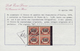 00949 Italien: 1878, 2 Cents On 5 Lire Service Stamp, Block Of Four, MNH; With Certificate Of E. Diena (19 - Marcophilia