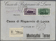 00963 Italien: 1926/1931, Bank Correspondance "CASSA DI RISPARMIO DI LUCCA", Group Of Five Highly Franked - Poststempel