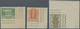00966 Italien: 1928: Three Values Of The Unissued Series "Serie Artistica", Printing Proofs On Gray Paper - Poststempel
