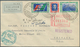 00974 Italien: 1933, Mass Flight Triptych 5.25 + 44.75 L. "I-CALO" On Well Preserved Registered Letter ROM - Poststempel