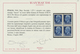 00978 Italien: 1944, Rep. Sociale: 1.25 Lira Blue With Red Fasces Overprint, Florence Printing, Block Of F - Marcofilie