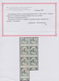 00992 Italien: 1980, 450 L "castello Ardesia" Definitive Issue, Block Of 7 Stamps, Each With Strong Vertic - Storia Postale