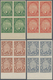 01074 Vatikan: 1933, Holy Year "Anno Santo", Complete Set Of Imperforated Blocks Of Four, Each With Bottom - Lettres & Documents