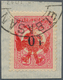 01108 Albanien: 1913, Double Headed Eagle Overprints, 10pa. On 20pa. Rose With INVERTED Eagle Overprint In - Albania