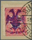 01109 Albanien: 1913, Double Headed Eagle Overprints, 10pa. On 20pa. Rose With VIOLET Eagle Overprint And - Albanie