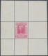 Delcampe - 01111 Albanien: 1914. Lot Of 3 Perforated Single Printings For Unissued Stamp "5 Q Wilhelm" In Blue, Green - Albania