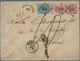 01113 Belgien: 1867. Envelope Addressed To France Bearing Yvert 18, 20c Ultramarine And Yvert 20, 40c Rose - Andere & Zonder Classificatie