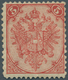 01114 Bosnien Und Herzegowina: 1879. Wappenzeichnung 5 Kreuzer Rot, Steindruck Mit Der Seltenen Linien-MIS - Bosnia And Herzegovina