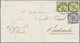 01135 Baden - Marken Und Briefe: 1862/68, Ausgaben-Mischfrankatur 1862 Wappen Auf Weißem Grund 6 Kr. Hellg - Other & Unclassified