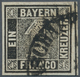 01150 Bayern - Marken Und Briefe: 1849, Schwarzer Einser 1 Kr. Schwarz, Platte 1 Mit Halbkreistempel "ASCH - Altri & Non Classificati