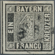 01152 Bayern - Marken Und Briefe: 1849, Schwarzer Einser 1 Kr. Schwarz, Platte 1 Mit Zartem Seltenem Finge - Other & Unclassified