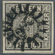 01155 Bayern - Marken Und Briefe: 1849, Schwarzer Einser 1 Kr. Schwarz, Platte 1 Mit GMR "250" (Ostingen), - Sonstige & Ohne Zuordnung