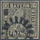01158 Bayern - Marken Und Briefe: 1849, Schwarzer Einser 1 Kr. Schwarz, Platte 1 Mit Zentrischem GMR "217" - Autres & Non Classés