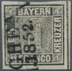 01174 Bayern - Marken Und Briefe: 1849, Schwarzer Einser 1 Kr. Grauschwarz, Platte 1 Mit Plattenfehler: "N - Andere & Zonder Classificatie