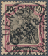 01288 Deutsche Post In China: 1900, Germania 50 Pfg. Mit Handstempelaufdruck, Gestempelt "TIENTSIN 18/1 01 - Deutsche Post In China