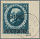 01310 Deutsche Abstimmungsgebiete: Saargebiet: 1920, 5 Mark Blau, Sarre-Bayern Mit AUFDRUCK-ABART: ''Kleine - Andere & Zonder Classificatie