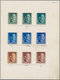 01393 Dt. Besetzung II WK - Generalgouvernement: 1941, Neun Verschiedene PROBEDRUCKE (9 Colour Proofs) Der - Besetzungen 1938-45