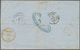 01459 Frankreich: 1856, Folded Letter Franked With 10c, 40 C And 80 C Imperforate Napoleon Issue (usual Ma - Oblitérés