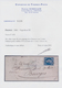 01462 Frankreich: 1853, 20 C Blue On Bluish, Type I, Left And Top Margin With "Clamecy" Perforation, Tied - Gebraucht