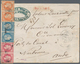 01475 Frankreich: 1870, Ceres 20c. Blue Tête-bêche Pair In Combination With Napoleon Laure 40c. Orange And - Gebruikt