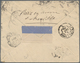 01484 Frankreich: 1877, 1 C Black On Cobalt Blue, Fifteen Copies Including Strips, Multiple Franking On Co - Gebraucht