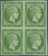 01492 Griechenland: 1861: 5 Lepta Yellow-green, First Athens Printing, Medium Fine Impression, Block Of Fo - Briefe U. Dokumente