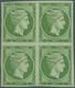 01492 Griechenland: 1861: 5 Lepta Yellow-green, First Athens Printing, Medium Fine Impression, Block Of Fo - Lettres & Documents