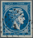 01493 Griechenland: 20 Lepta Blue, Wide Margins, First Athens Printing Without Control Numbers On Reverse, - Brieven En Documenten