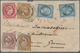 01496 Griechenland: 1867, France: 2 X 20 C Blue On Bluish Napoleon, Tied By Star Cancellation From Paris, - Briefe U. Dokumente