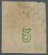 01498 Griechenland: 1875/80: 5 Lepta Deep Green Tied By "ATHEN / 4" With Plate Flaw "white Line" On Sheet - Briefe U. Dokumente