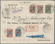 01513 Britische Post In China: 1918/20, Two Registered Merian-covers: KGV 1 C., 2 C., 4 C., 6 C. 8 C., 10 - Other & Unclassified