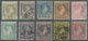 01539 Monaco: 1885, Die Komplette Erste Serie Ungebraucht Oder Gestempelt, Dabei 1 Fr. Gestempelt Und 5 Fr - Unused Stamps